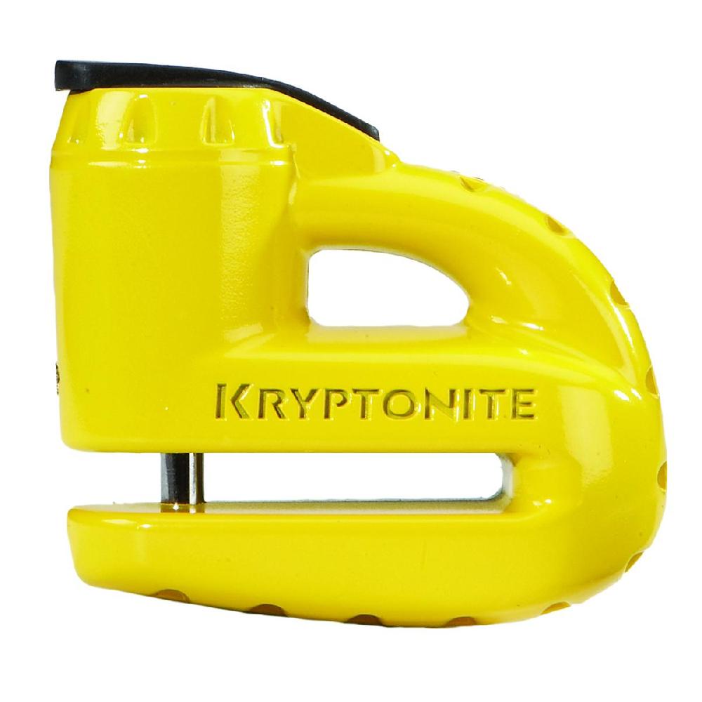 Kryptonite Candado de disco Keeper 5-S2 con cable reminder (5,5x41,5) - Color amarillo